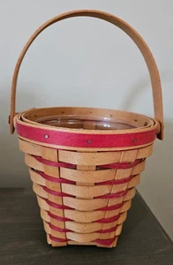 LONGABERGER 1996 Sweetheart Basket with Plastic Protector - Picture 1 of 3