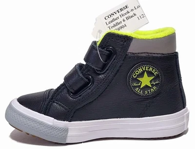 CONVERSE All Star Infant US 6 EU 22 CUERO GANCHO-N-LOOP ZAPATILLAS ALTAS Zapatos Foto 1 de 4