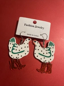 Chicken Earrings for Women Acrylic - Picture 1 of 2