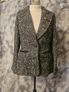 NUEVO Cappuccini Mujer Negro/Blanco Chaqueta Corta Talla M - Imagen 1 de 5