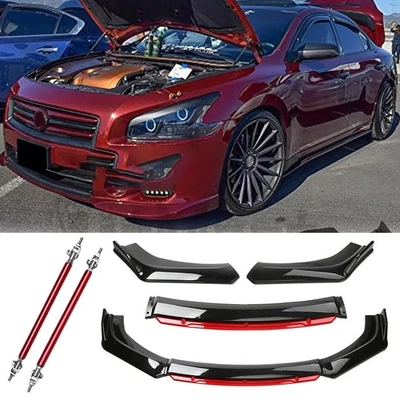For Nissan Maxima 2009-2014 Front Bumper Lip Body Kit Layer Splitter Spoiler Foto 1 de 4