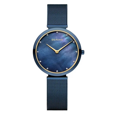 Reloj Bering para mujer ultra delgado de malla milanesa de acero inoxidable, 32 mm/18132-399 Foto 1 de 4