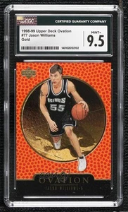 1998-99 Upper Deck Ovation Gold /1000 Jason Williams #77 CGC 9.5 Mint+ Rookie RC - Picture 1 of 3