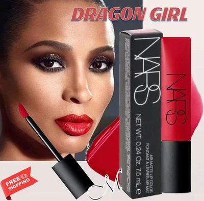 Lápiz labial líquido color labios mate aire NARS ~ DRAGON GIRL (rojo sirena vivo) nuevo en caja 7,5 ml Foto 1 de 4
