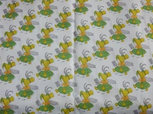 Vintage Klopman Mills Burlington Ind 1973 grün Marienkäfer Biene Stoff 1 Yard - Bild 1 von 4