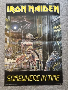 IRON MAIDEN Rare Vintage Poster 1986 Metal Eddie Somewhere in Time - Minerva - Picture 1 of 6