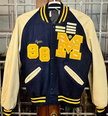 1998 Maumee средней школы Огайо шерсти кожи "Ryan" Letterman куртка средний - Изображение 1 из 4