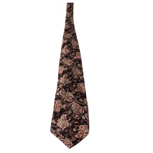 Oscar de la Renta Couture paisley silk tie Black Background - Picture 1 of 6