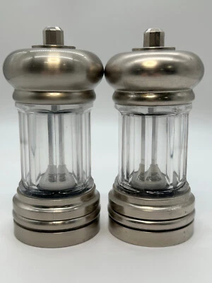 Juego de molino de sal y pimienta de acero al carbono Lucite acrílico transparente Olde Thompson Foto 1 de 4