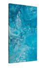 Leinwandbild Kunst-Druck Flüssiges blaues Acryl 50x100 cm