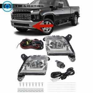 Bumper LED Fog Lights Lamps w/Switch kits For 2019-2020 Chevy Silverado 1500 - Picture 1 of 11