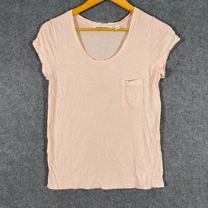 Country Road Shirt Womens 2XS XXS Pink Top Scoop Neck Pocket Short Sleeves Z184 - Picture 1 of 12