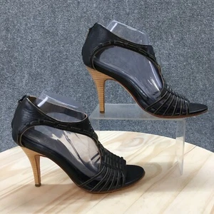 Cole Haan Sandal Womens 8.5B Black Air Valencia Woven Stiletto Casual Leather - Picture 1 of 15
