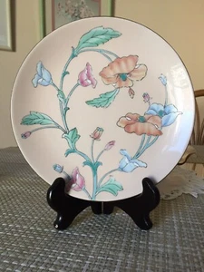 VTG H.F.P. MACAU, HAND PAINTED TOYO DECORATIVE PLATE, "WHISPERING GARDEN" - Picture 1 of 7