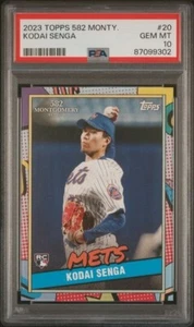 2023 Topps 582 Montgomery Club Kodai Senga #20 RC PSA 10 - Foto 1 di 2
