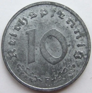 Coin Allied Occupation 10 Reichspfennig 1946 F in Uncirculated - Picture 1 of 2