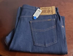 New With Tags Genuine Roebucks Jeans 38 x 30 Dark Blue Made In USA - Picture 1 of 5