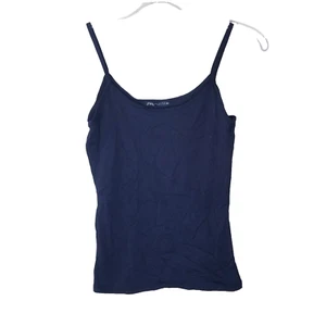 Zara Tank Top Women Size Small Black Stretch - Picture 1 of 10