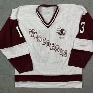 Vintage Wisconsin Hockey Trikot WI WAHA Größe XL - Bild 1 von 10