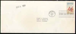 US. 1187. 4c. Remington (1861-1909) Artist. #10 Envelope FDC. 1961 - Picture 1 of 2