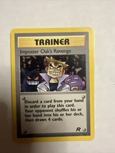 Set razzi squadra carte GCC Pokemon 76/82 Imposter Oak's Revenge Trainer LP-NM p31 - Foto 1 di 10