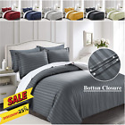 Hotel Quality Duvet Cover Sets Satin Stripes Bedding Sets Single Double King All