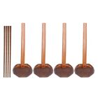 4 Pieces Japanese Long Handle  Spoon Ramen Spoon Wooden Hot Pot Spoon1840