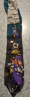 Corbata para hombre Yosemite Sam, Wyle Coyote, Tasmanian Devil, motocicleta Looney Tunes Foto 1 de 2