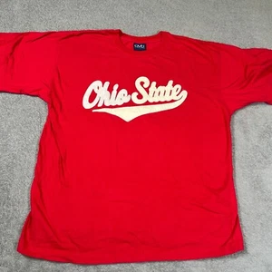 Ohio State T-Shirt Men’s Large Red Short Sleeve Script Logo Old Varsity Brand - Picture 1 of 6