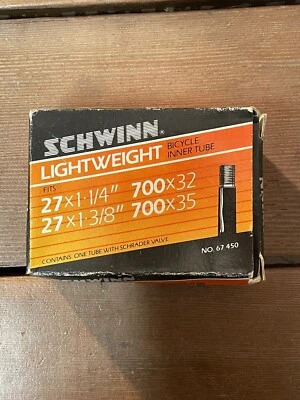 Tubo interior de bicicleta Schwinn NOS 27x1 1/8" 700x28 válvula Schrader Foto 1 de 3