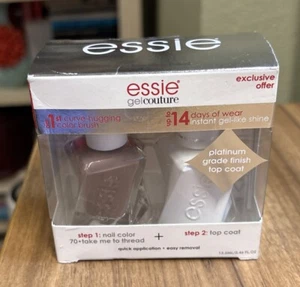 Essie Gel Couture Longwear Nail Polish Top Coat Kit #70 Take Me To Thread Sealed - Picture 1 of 5
