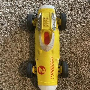 Vintage Mattel Vrroom Guide Whip Racer Race Car 1963 Toy Yellow #2 - Picture 1 of 11