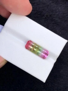 4.40-Cts Phenomenal Bi Color Tourmaline Afghani Tourmaline faceted - Picture 1 of 8