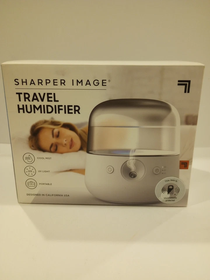 Sharper Image Portable Mini Travel Humidifier Cool Mist UV Light USB & Battery