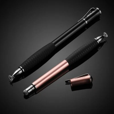 (2 in 1) Precision Dual Tip Stylus for iPad iOS Android - Rose Gold & Black - Image 1 of 4