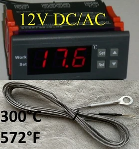 Cylinder Head Temperature Gauge CHT sensor 10mm buzzer engine Alarm Watchdog C°F - Foto 1 di 2