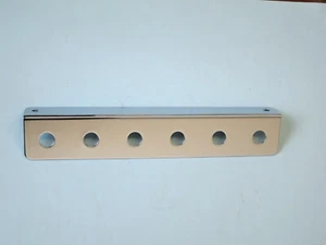 Lowrider Hydraulics 6 hole switch panel, made of steel, heavy duty, chrome - Bild 1 von 6
