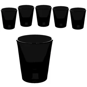 JUEGO DE SEIS VASOS DE CHUPITO NEGRO LIBBEY 1,5 ONZAS - Imagen 1 de 1