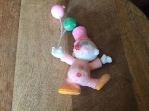 Vintage Plastic Blow Mold Christmas Ornament Clown with Balloons 1950’s 60’s - Picture 1 of 2