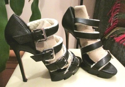 Sandalias de tacón alto con plataforma de cuero negro CAMILLA SKOVGAARD para mujer talla 37 Foto 1 de 4