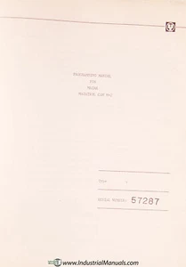 Cámara Yamazaki Mazak M-2 Fanuc Centro de Mecanizado Año Manual (1983) - Imagen 1 de 4