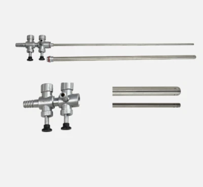 Cánula de riego de succión laparoscópica trompeta tipo pistón válvula 10/5 x 330 mm Foto 1 de 4