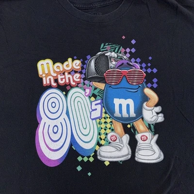 Camisa M&M's Para Hombres XL Negra Hecha en los Años 80 Camiseta Gráfica Retro Logo Caramelo Años 2000 Foto 1 de 4