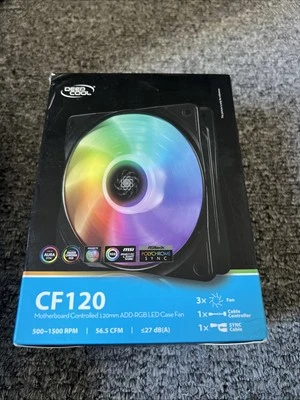 Deep Cool CF120 RGB FAN compatible with Asus Razor Gigabyte MSI ASrock - Image 1 of 2