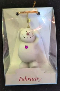 Snowman Christmas Ornament Purple Rhinestone February NIP - Picture 1 of 4