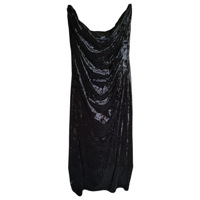 Vestido de terciopelo negro Steve Madden para mujer Foto 1 de 3