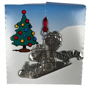 50th Anniversary PEANUTS Pewter Ornament Seagull w Box Snoopy Charlie Brown Rarität - Bild 1 von 10