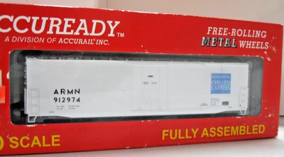 HO Accuready ARMN Chilled Express 50’ Welded Side plug Door Boxcar Road#912974 - Image 1 of 4