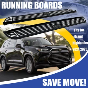 Running Board Side Steps Pedal Nerf Bars Fits Toyota Grand Highlander 2024 2025 - Picture 1 of 18
