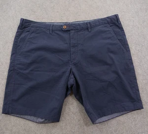 Ted Baker London Shorts Mens 40 Blue Flat Front Chinos Mid Rise 10" New - Picture 1 of 15